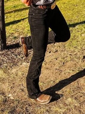 Wrangler Black Jeans with White Embroidered Logo